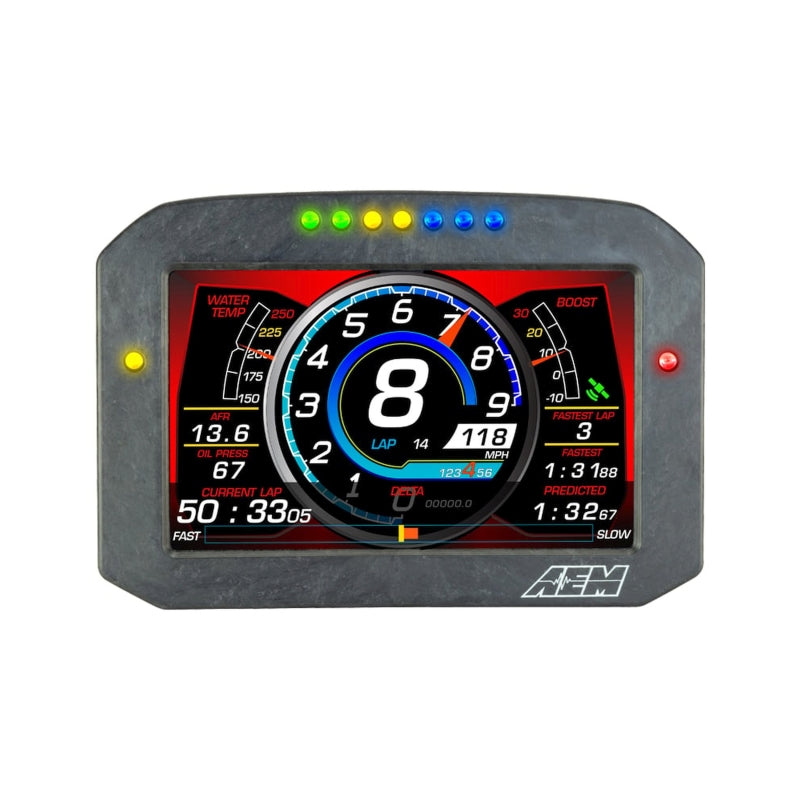 AEM CD-7LG Carbon Logging Digital Dash Display W/ Internal 20Hz GPS & Antenna