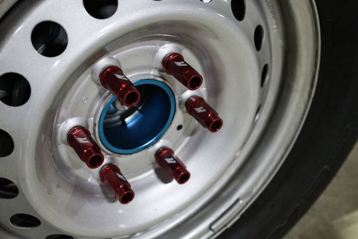 Mishimoto Aluminum Locking Lug Nuts M12x1.5 27pc Red - OneFastShop