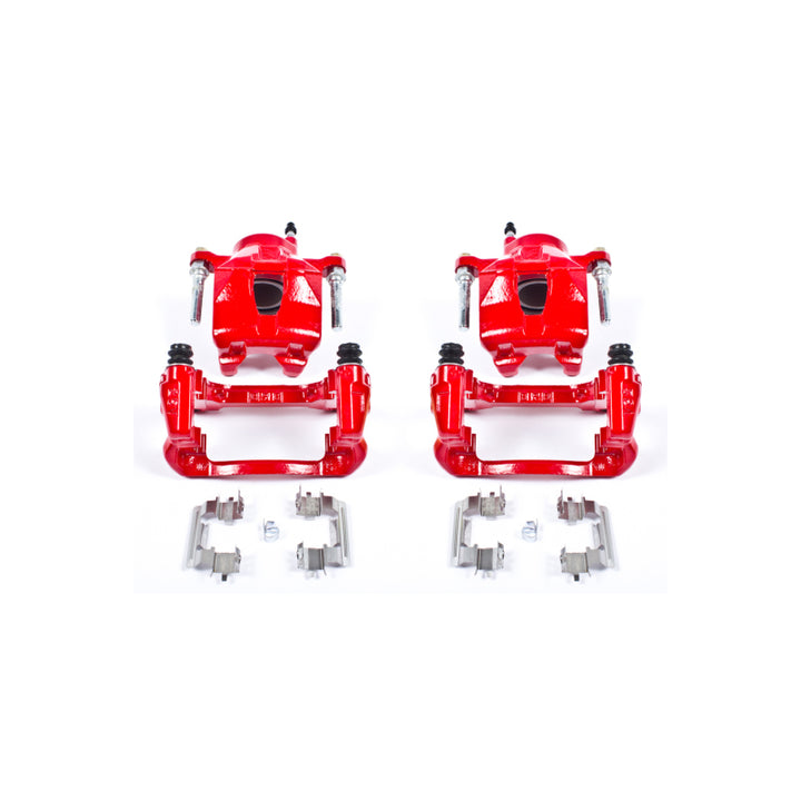 PowerStop Front Red Calipers with Brackets Pair for 05-10 Scion tC