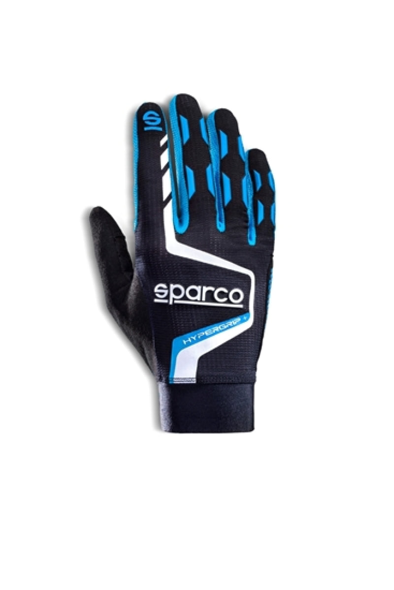 Sparco Hypergrip+ 10 Black/Blue Racing Gloves - OneFastShop