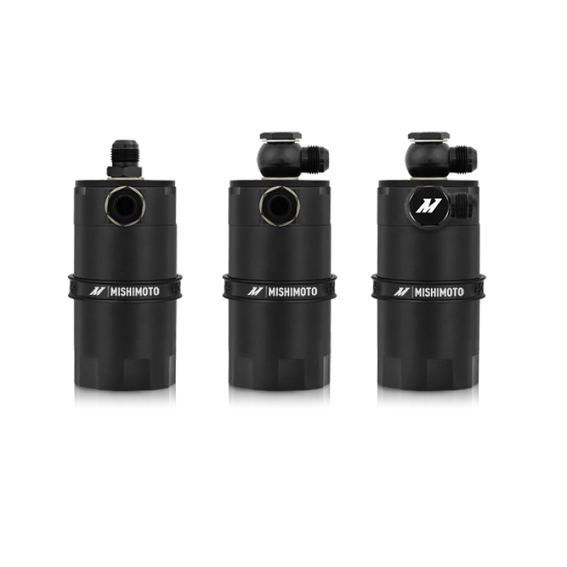 Mishimoto Universal Baffled Oil Catch Can Black - Effective Oil Separator - OneFastShop