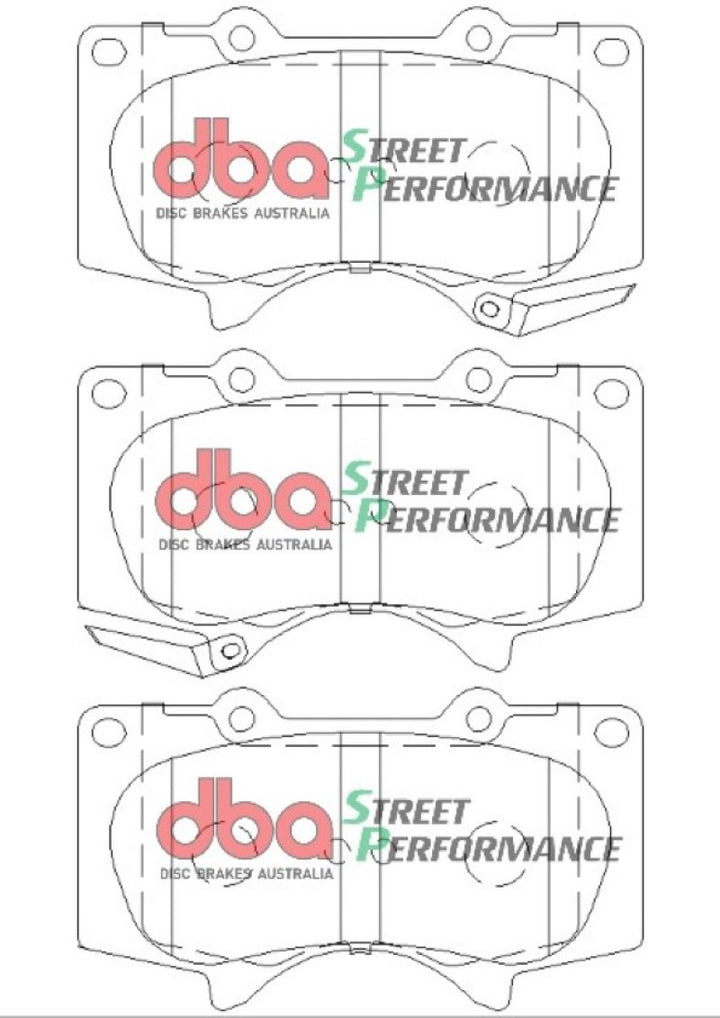 DBA SP Performance Front Brake Pads Low Dust Low Wear for 2011-2016 Toyota FJ Cruiser GSJ15R - OneFastShop