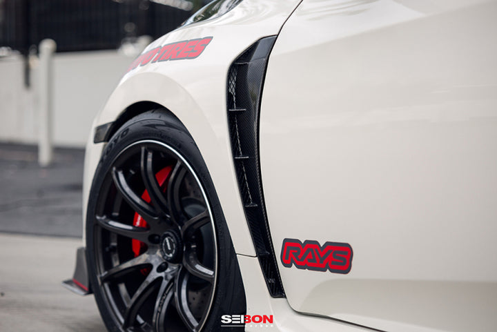 Seibon Carbon Fiber Fender Ducts for Honda Civic Type R - 17-18