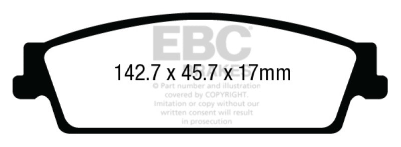EBC Greenstuff Rear Brake Pads for Cadillac Escalade 6.2 2WD (15+)