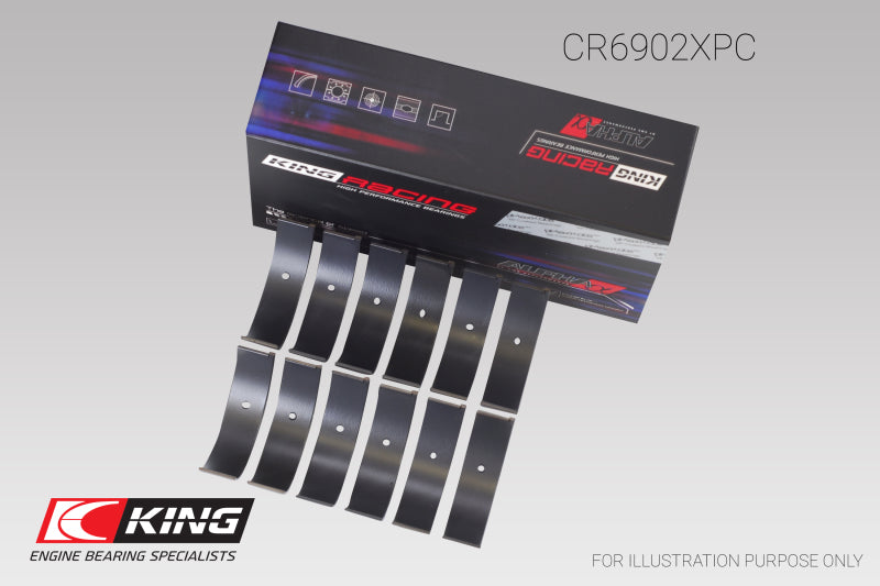 King Engine Bearings pMaxKote Rod Bearing Set +.25mm - Nissan VQ35HR/VQ37VHR/VR30DTT - OneFastShop