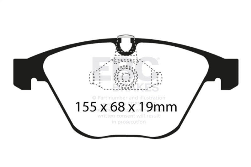 EBC Yellowstuff Front Brake Pads for 08-10 BMW M3 4.0 (E90) - OneFastShop