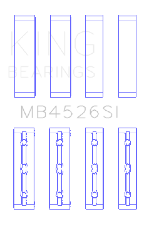 King Engine Bearings Crankshaft Main Bearing Set 1GR-FE Size +0.25mm Compatible with 2003-2022 Toyota 4Runner FJ Cruiser Tacoma Tundra