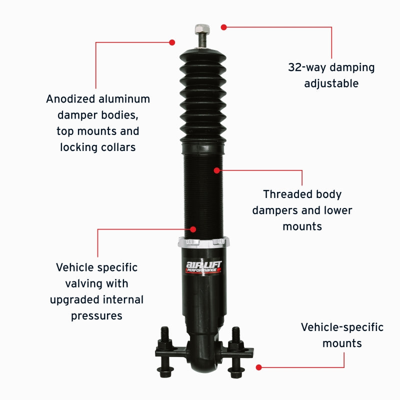 Air Lift Performance 2015–2023 S550 / 2024–2025 S650 Air Suspension Rear Kit for Ford Mustang - OneFastShop