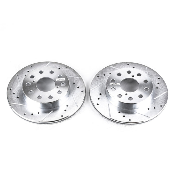 PowerStop Rear Drilled & Slotted Rotors for 91-95 Toyota MR2 - Pair