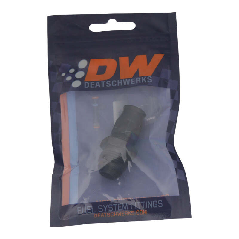 DeatschWerks 8AN Male Flare to 3/8in Hardline Compression Adapter - Matte Black, image 2