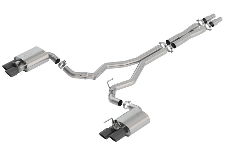 Borla ATAK Catback Exhaust 3in Black Chrome Tips for 2018-2023 Ford Mustang GT 5.0L AT/MT with Active Valves