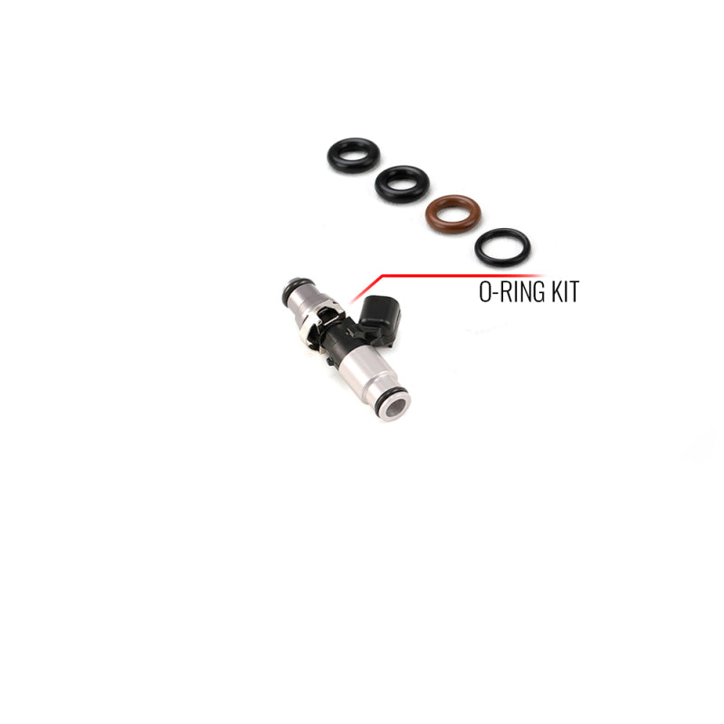 Injector Dynamics Injector Seal Service Kit - 14mm Grey Top Adapter, 14mm Clear Bottom Adapter