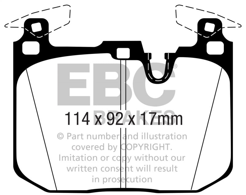 EBC Redstuff Front Brake Pads for 16-18 BMW M2 3.0L Turbo - OneFastShop