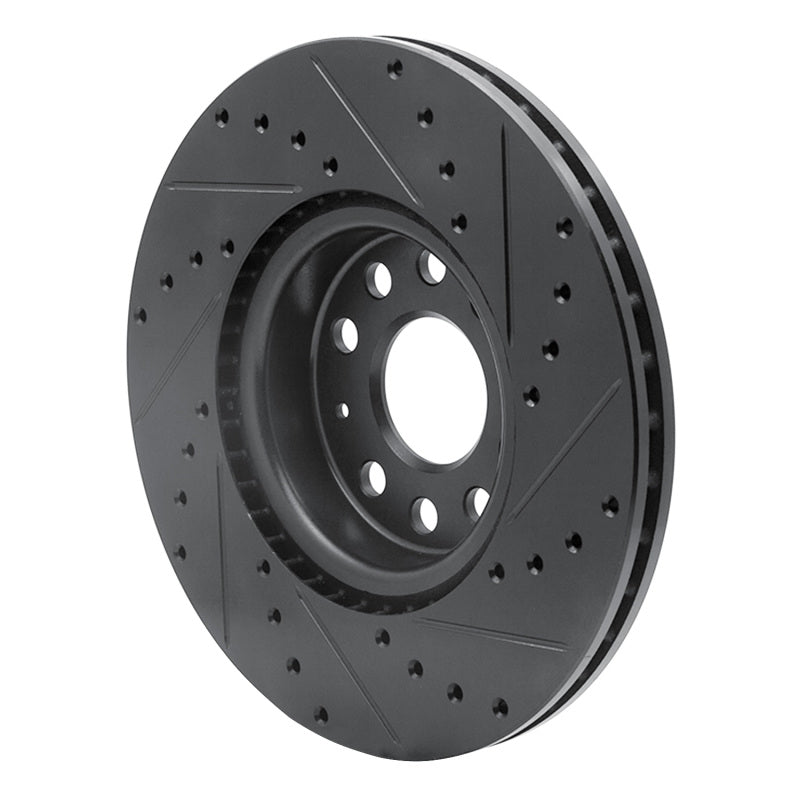 R1 2005-2025 Audi A3 Sportback E-Tron Front Left Drilled And Slotted Brake Rotor