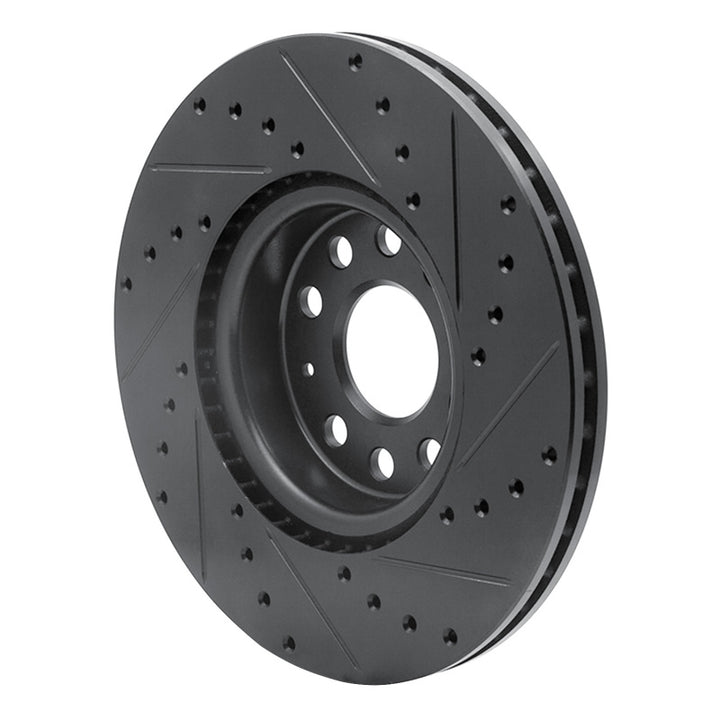 R1 2005-2025 Audi A3 Sportback E-Tron Front Left Drilled And Slotted Brake Rotor
