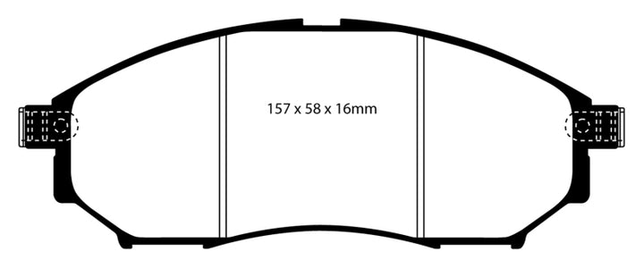 EBC 06-09 Infiniti FX35 3.5 Greenstuff Front Brake Pads