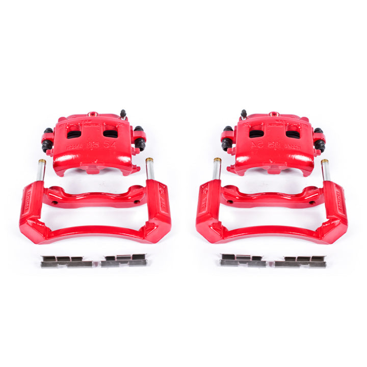 PowerStop Front Red Calipers with Brackets Pair for 02-05 Dodge Ram 1500 - OneFastShop