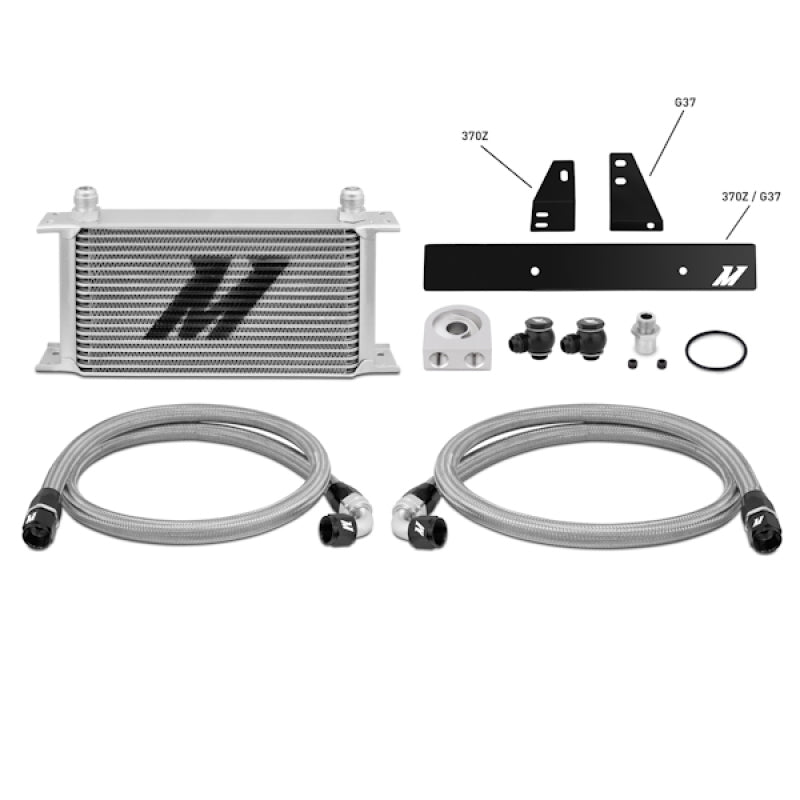 Mishimoto Oil Cooler Kit Silver - Nissan 370Z / Infiniti G37 Coupe 2009-2020