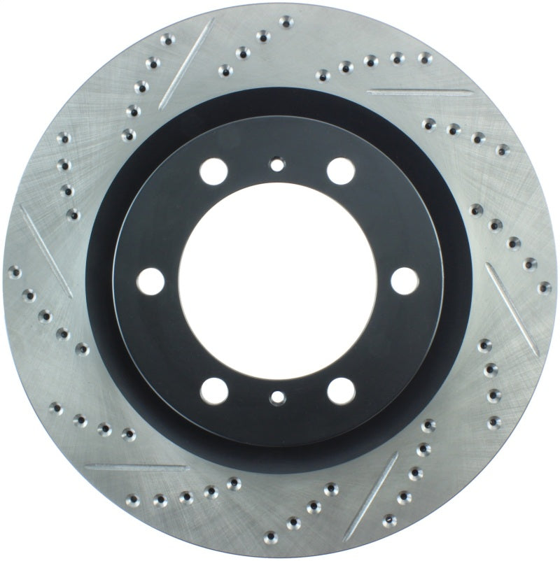 Stoptech Slotted and Drilled Sport Brake Rotor Direct Replacement Improved Performance - OneFastShop