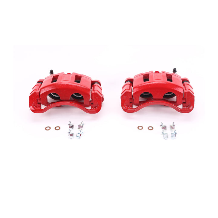 PowerStop Front Red Calipers with Brackets Pair for 98-05 Chevrolet Blazer - OneFastShop