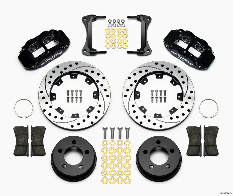 Wilwood Narrow Superlite 4R Front Kit 12.19in Drilled for 87-89 Jeep YJ - OneFastShop