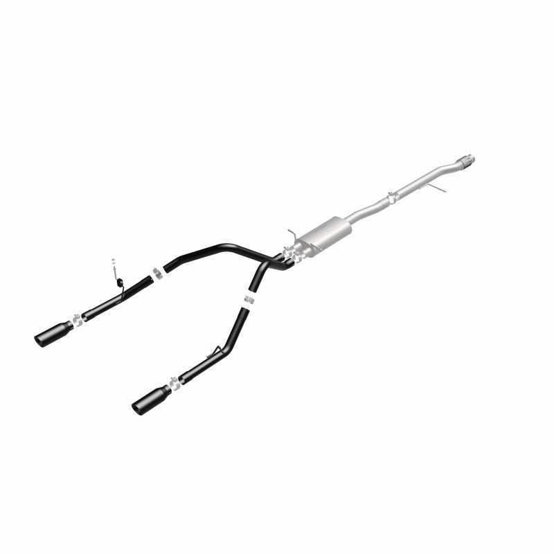 Magnaflow Cat-Back Exhaust 4in Black Dual Split Tips 14-15 Chevy Silverado/GMC Sierra 4.3L-5.3L - OneFastShop