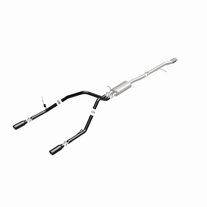 Magnaflow Cat-Back Exhaust 4in Black Dual Split Tips 14-15 Chevy Silverado/GMC Sierra 4.3L-5.3L - OneFastShop
