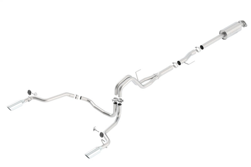 Borla Catback Exhaust ATAK Single Split Rear Exit for 15-16 Ford F-150 3.5L EcoBoost Extended Cab Standard Bed