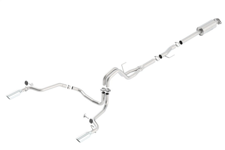 Borla Catback Exhaust ATAK Single Split Rear Exit for 15-16 Ford F-150 3.5L EcoBoost Extended Cab Standard Bed