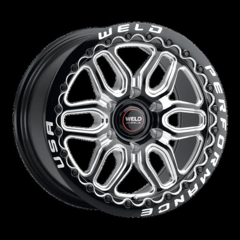 Weld Laguna 6 Beadlock Flow-Formed Wheel 20x10 - 6x135 ET38 Gloss Black Milled
