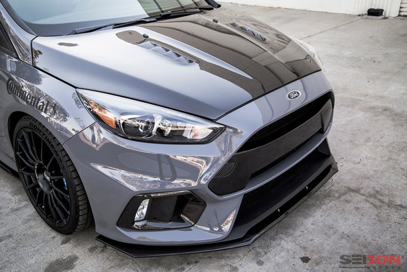 Seibon Carbon Fiber Front Bumper Garnish for 16+ Ford Focus RS