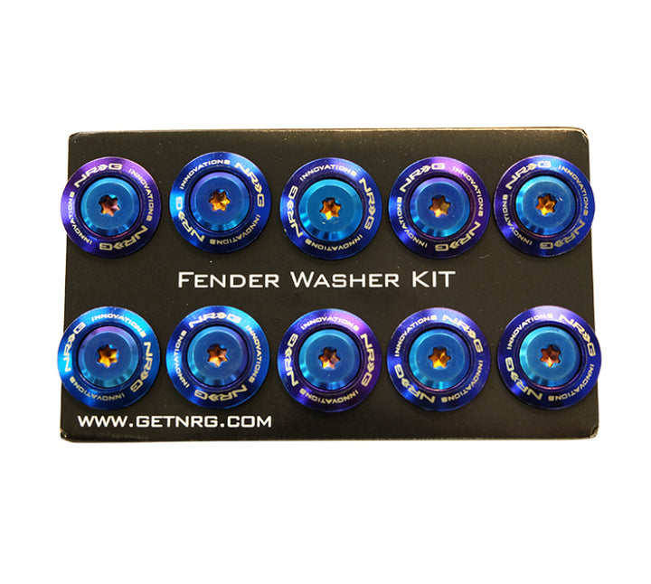 NRG TI Series Fender Washer Kit M6 Bolts for Plastic (10 Pack) - OneFastShop