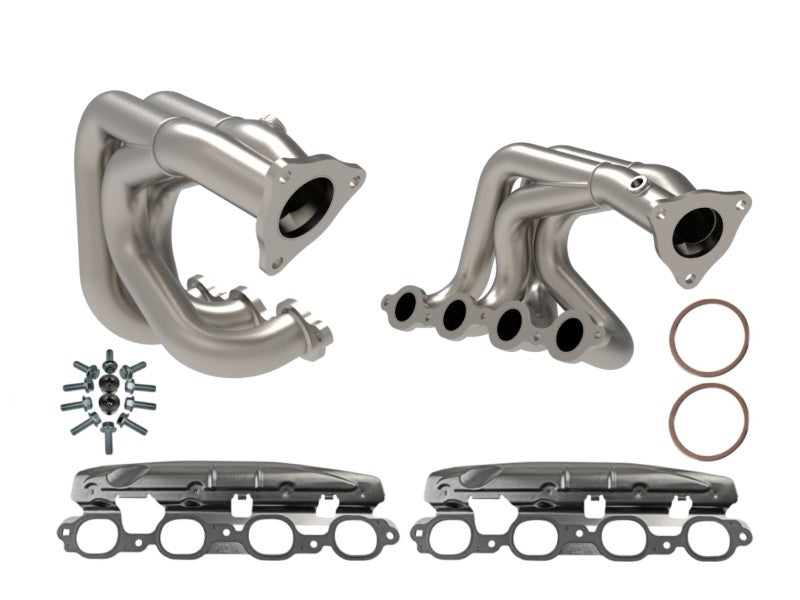 aFe Twisted 304SS Header with Titanium Ceramic Coating - Chevy Corvette (C8) 6.2L V8