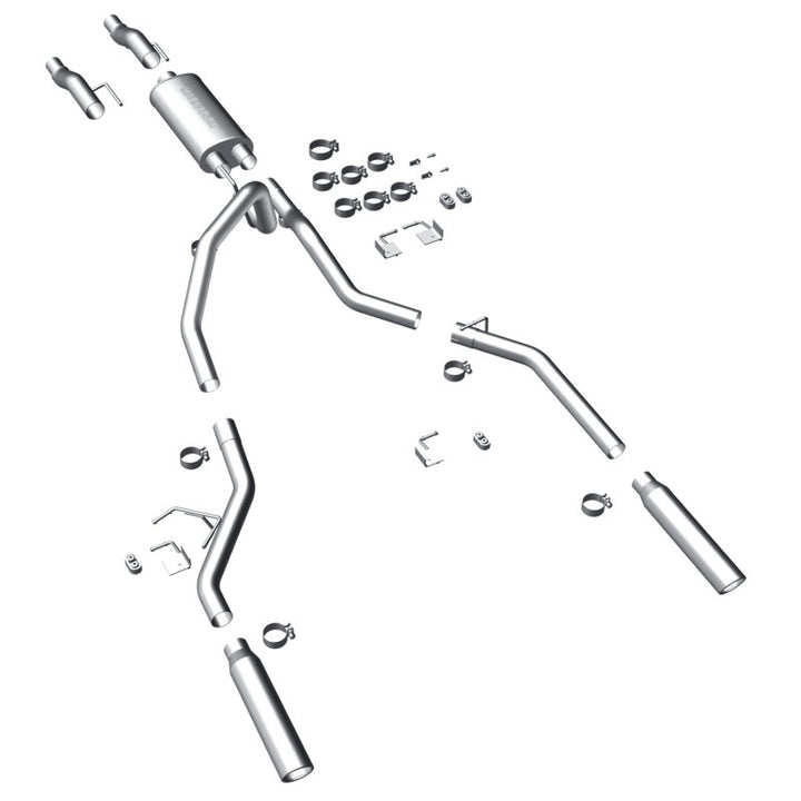 Magnaflow Catback Exhaust System for 2011-2014 Ford F-150 3.7L 5.0L 6.2L Dual Split Rear Exit with 3.5in Stainless Steel Tips - OneFastShop