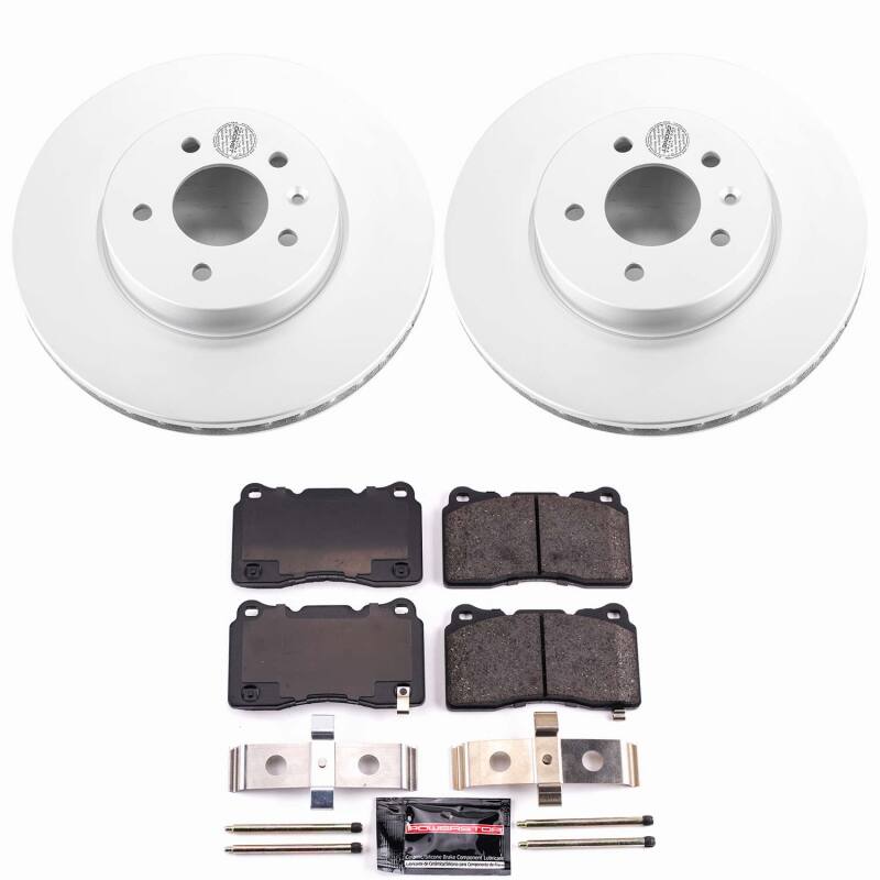 PowerStop Z23 Front Coated Brake Kit - Cadillac ATS 2013-2018 - 321mm Rotors