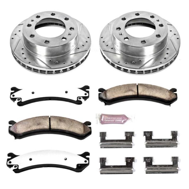 Power Stop Z36 Front Truck and Tow Brake Kit for 2000–2005 Cadillac DeVille – Front Brake System - OneFastShop