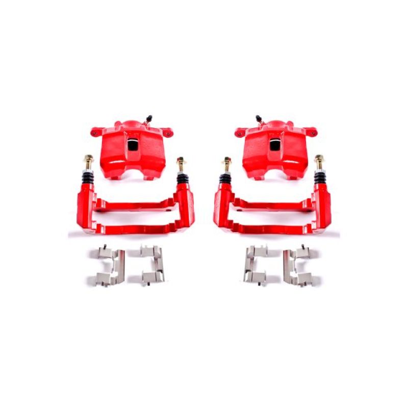 PowerStop Front Red Calipers with Brackets Pair for 01-03 Acura CL - OneFastShop