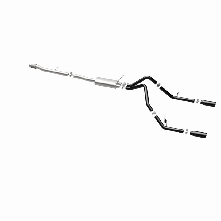 Magnaflow Cat-Back Exhaust 4in Black Dual Split Tips 14-15 Chevy Silverado/GMC Sierra 4.3L-5.3L - OneFastShop