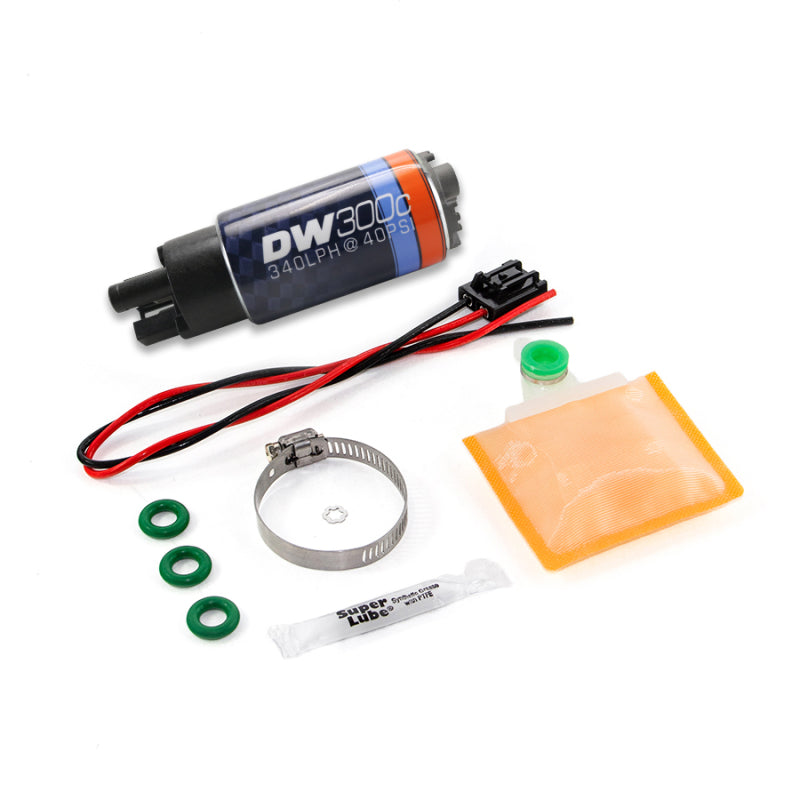 DeatschWerks DW300C 340 LPH Compact Fuel Pump with Install Kit - Ford Focus RS Mk2 2009-2010 - Without Mounting Clips