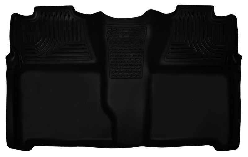 Husky Liners Weatherbeater Black 2nd Seat Floor Liner for 07-13 Chevy Silverado 1500/2500HD Crew Cab