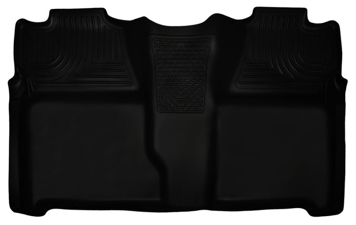 Husky Liners Weatherbeater Black 2nd Seat Floor Liner for 07-13 Chevy Silverado 1500/2500HD Crew Cab