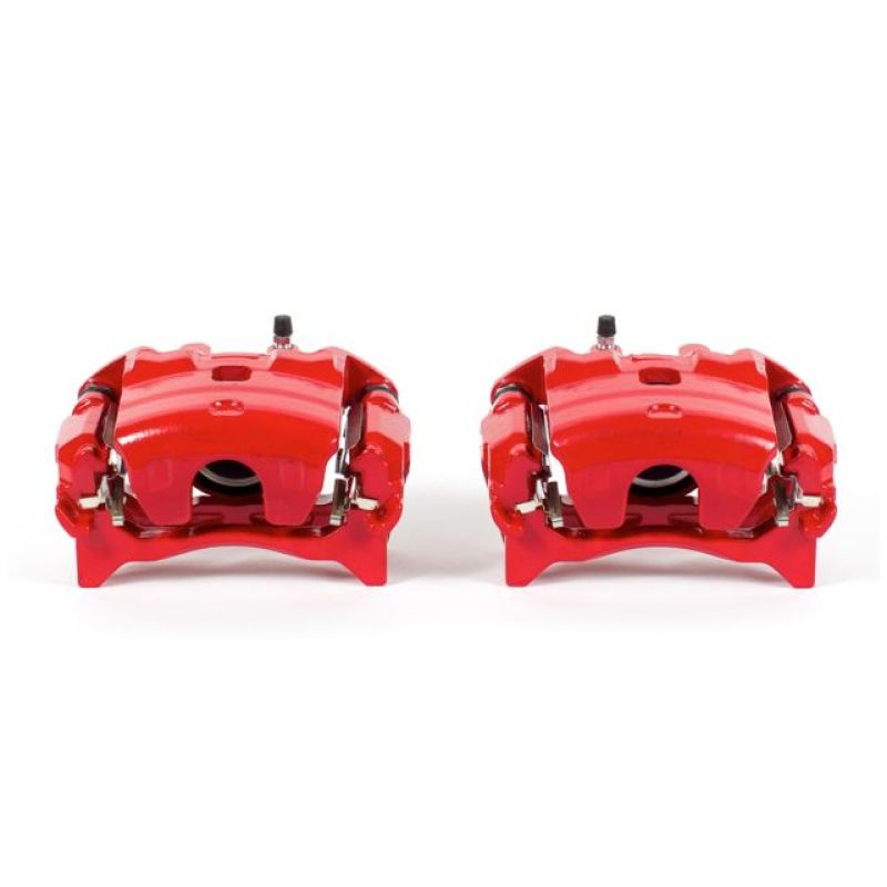 PowerStop Front Brake Calipers with Brackets - Nissan Altima / LEAF 2013-2022 - Red - Pair