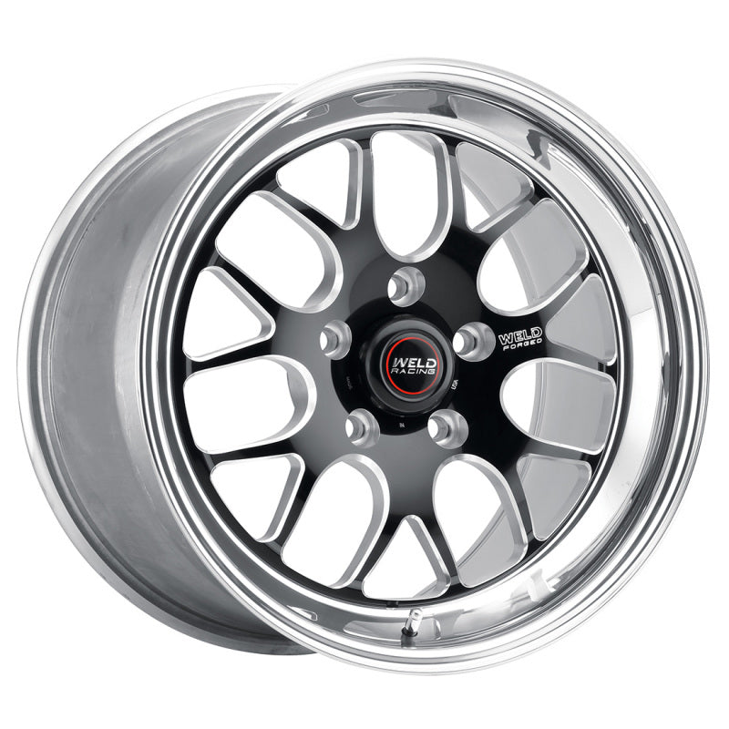 Weld RT-S S77 Wheel - 18x11 +43, 5x4.75, 7.7in Backspace, Black Center / Polished Shell, Medium Pad image 2