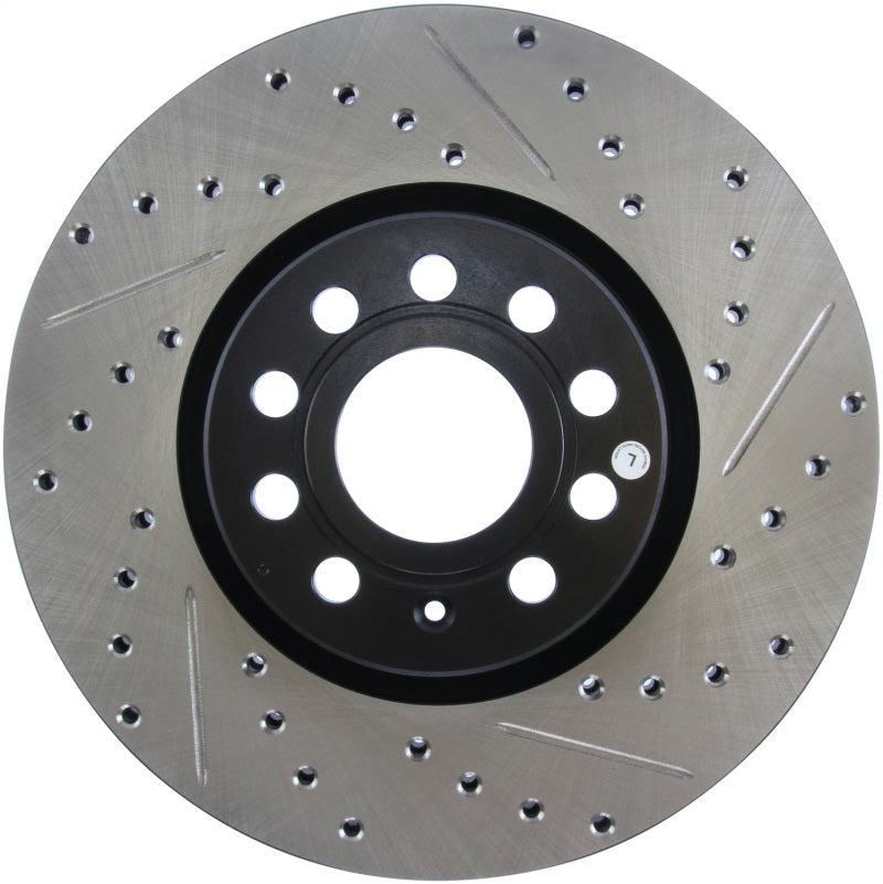 StopTech Slotted & Drilled Sport Brake Rotor for Audi A1 A3 Q2 Q3 TT, Seat Altea Leon, Volkswagen Golf Jetta Tiguan - OneFastShop