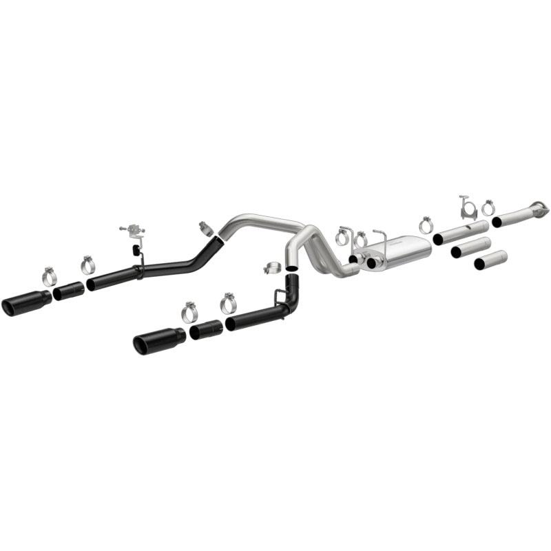 Magnaflow Dual Split Cat-Back Exhaust with Black Tips for 11-19 Chevrolet Silverado 2500/3500 HD V8-6.0L - OneFastShop