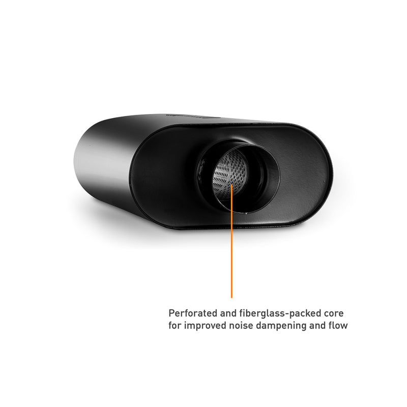 Magnaflow Muffler 2.5in Center Inlet Outlet AngledTip Black - OneFastShop