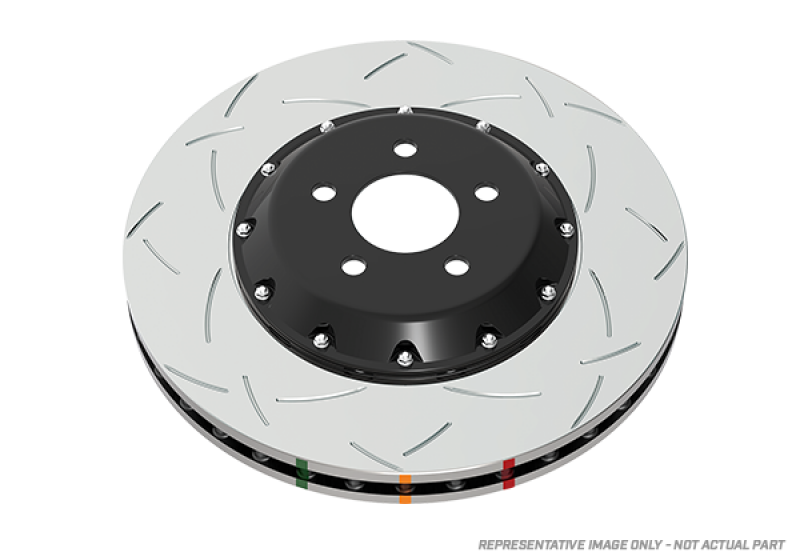 DBA Front Slotted 5000 Series Two Piece Brake Rotor With Black Hat For 97-04 Corvette C5 C6