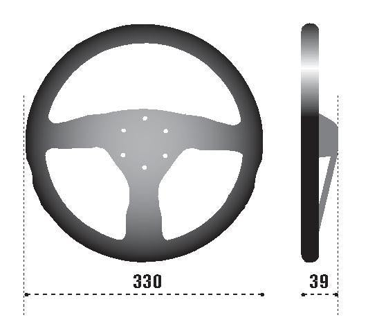 Sparco 383 Steering Wheel Suede Black Steering Wheel (383) - OneFastShop