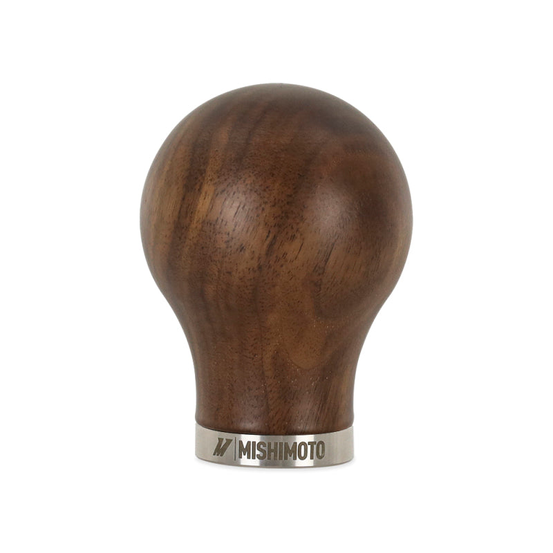 Mishimoto Round Steel Core Wood Shift Knob Walnut Walnut