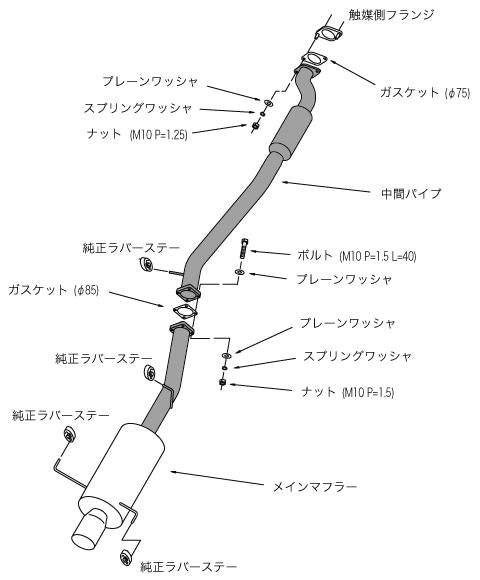 HKS Hi-Power 409 Cat-Back Exhaust - Nissan Skyline (ECR33) 1993-1998, image 2